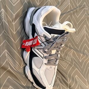 New Balance Kids White, Gray & Black Lace-Up Sneaker
